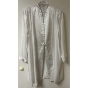 Vintage X-Land Dolce White Bedazzled Single Button Cardigain Sz 2XL? No Size Tag